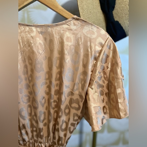 Chiffon V Neck Ruffle Midi Dress / Beach Wrap Dress - Picture 6 of 11